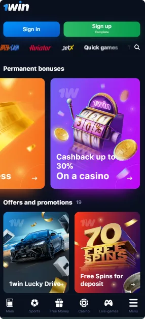 1 Win official website