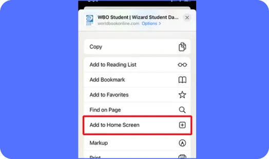 1Win App iOS Ana ekrana əlavə et
