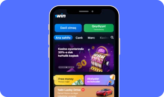 1Win App iOS ana səhifəsi